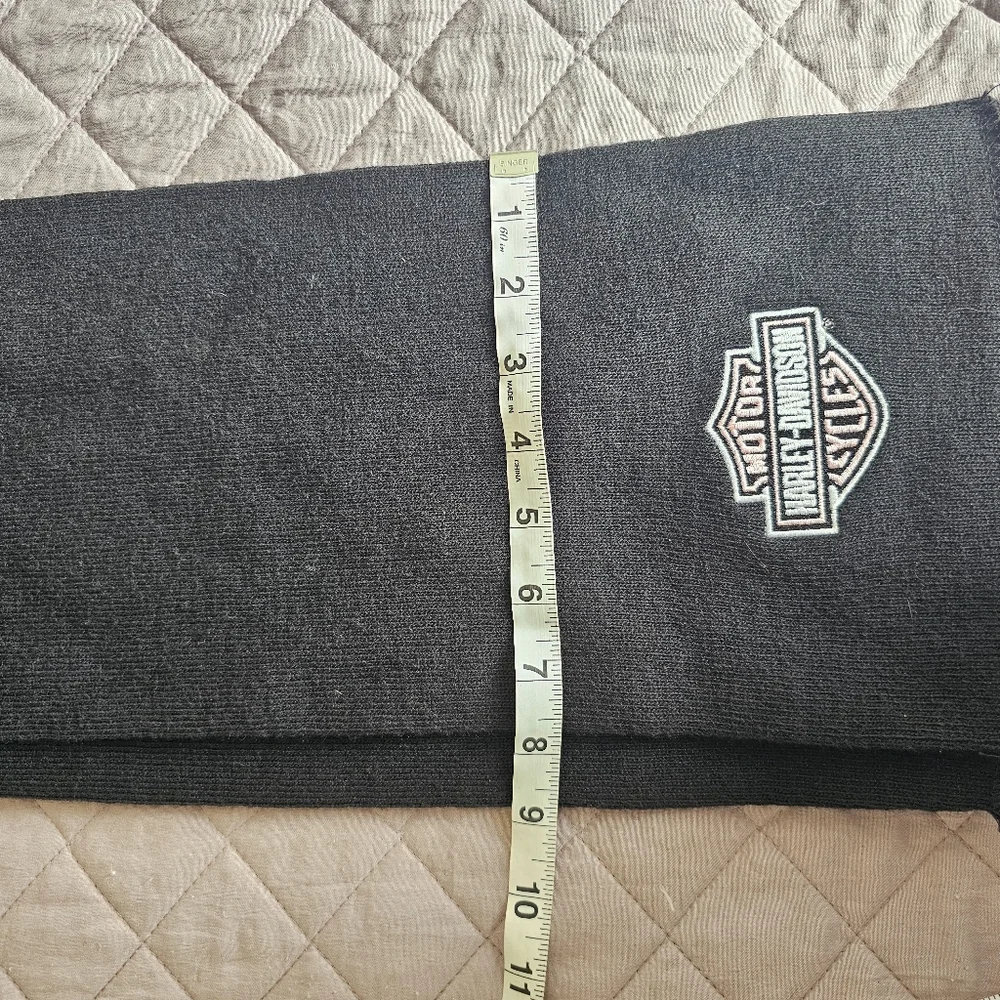 Harley-Davidson Made In The USA Embroidered White Pink Logo‎ Rock Grunge Scarf
